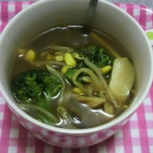 余り野菜のカレースープ